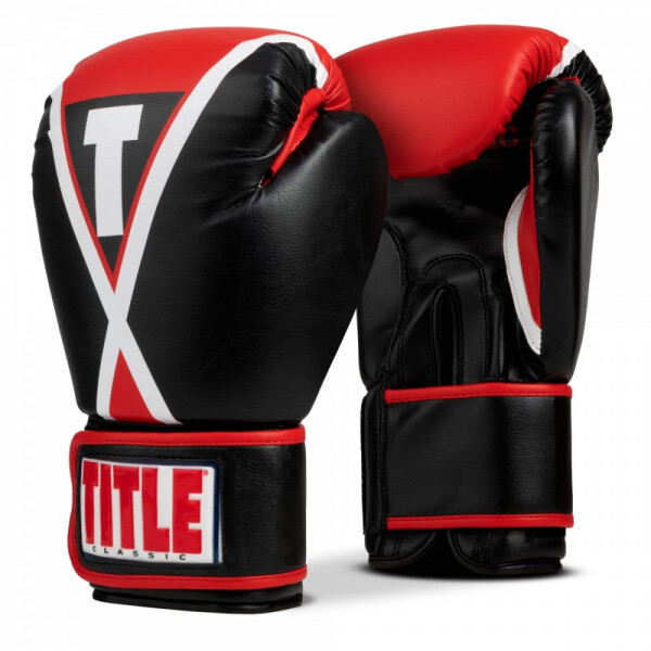 

Боксерские перчатки TITLE Classic X-Press Boxing Gloves (12oz) Черные с красным
