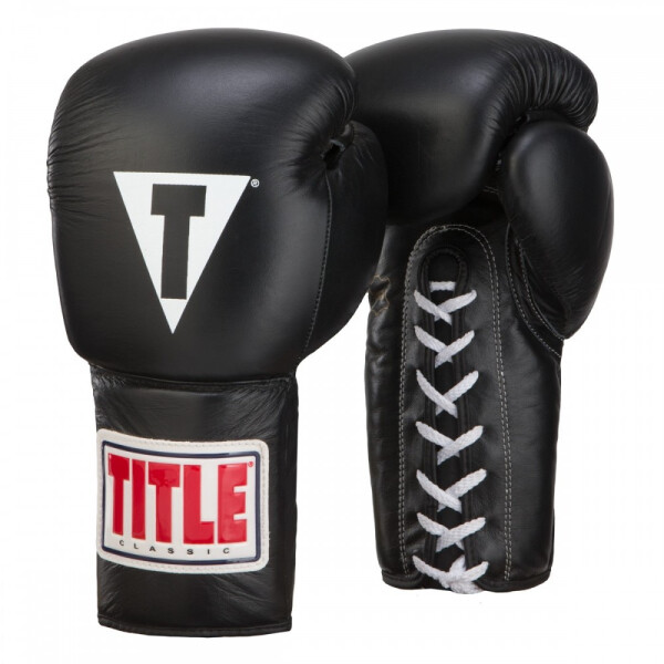 

Боксерские перчатки TITLE Classic Originals Leather Training Gloves Lace (18oz) Черные