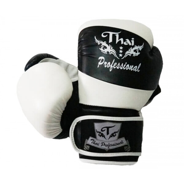 

Боксерские перчатки Thai Professional BG7 (10oz) Черные с белым