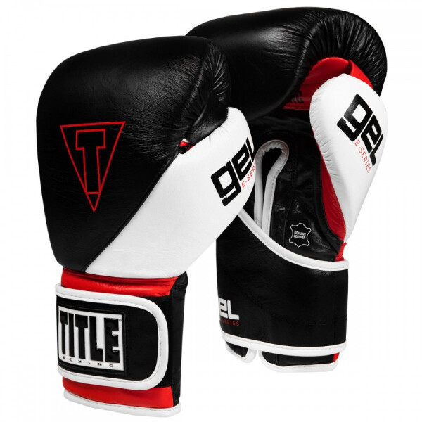 

Боксерские перчатки TITLE GEL E-Series Training Gloves (18oz) Черные с белым и красным