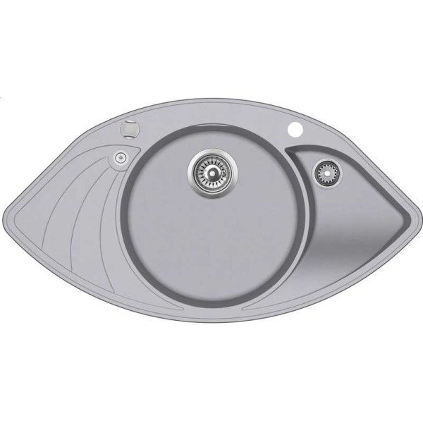 

Кухонная мойка AquaSanita Papillon SCP151AW-202 Alumetallic (SCP151AW)