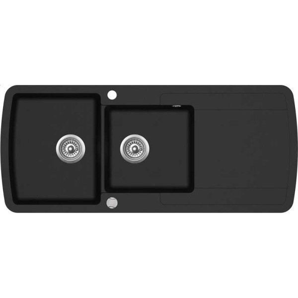 

Кухонная мойка AquaSanita Lira SQL201-601 Black metallic (SQL201AW)
