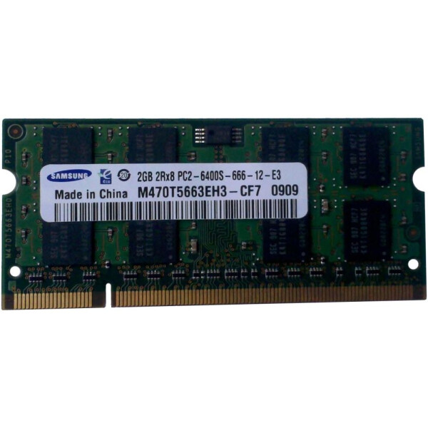 

SoDIMM DDR2 2GB 800 MHz Samsung (M470T5663EH3-CF7)
