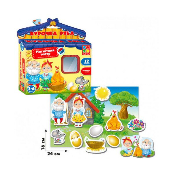 

Игра настольная Vladi Toys Магнитный театр. Курочка Ряба (TOY-55989)