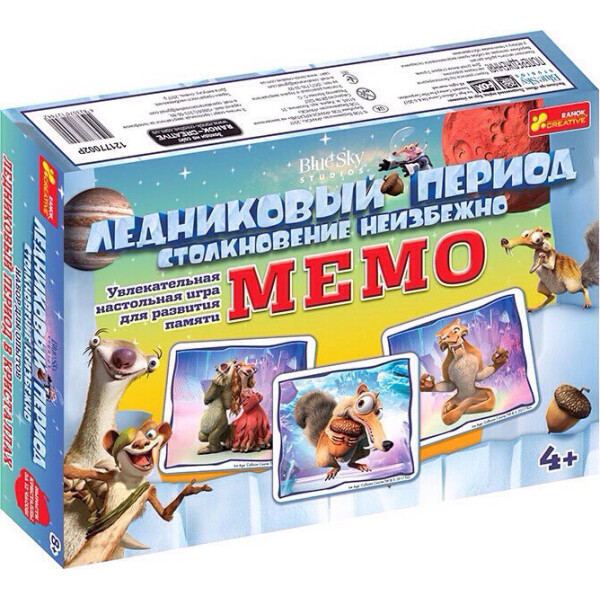 

Настольная игра Мемо Льодовиковий период 12177002Р Ranok-Creative (4823076127442) (270230)