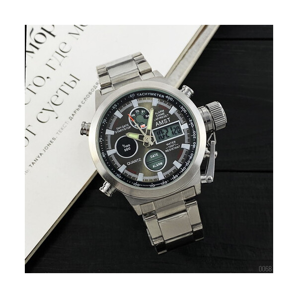 

Наручные часы AMST 3003 Silver-Black Metall