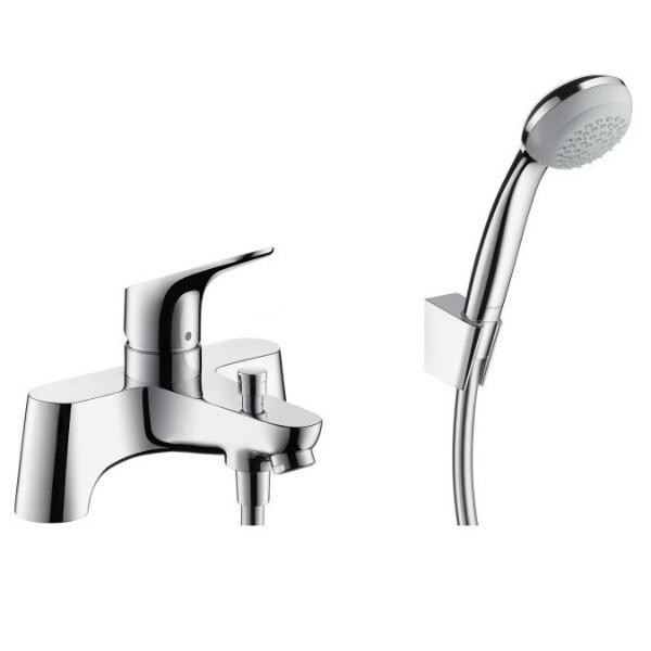

Смеситель для ванны и душа Hansgrohe Focus на борт ванны, с душевым гарнитуром