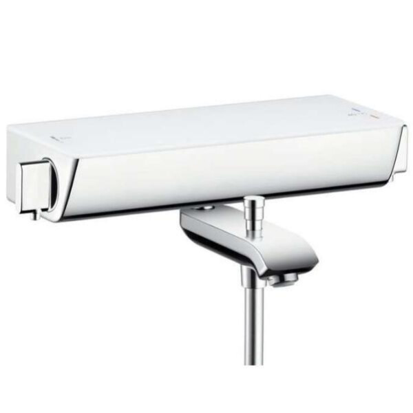 

Смеситель-термостат для ванны и душа Hansgrohe Ecostat Select, полочка белая