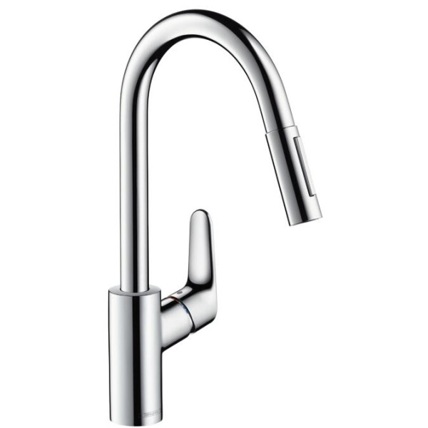 

Смеситель для кухни HANSGROHE Focus однорычажный, с выдвижным изливом