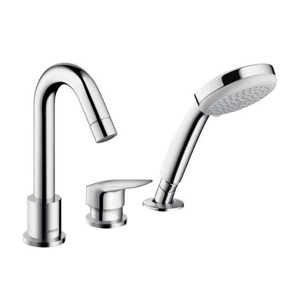 

Смеситель для ванны и душа Hansgrohe Logis на 3 отверстия