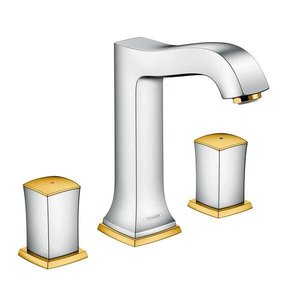 

Смеситель для раковины Hansgrohe Metropol Classic 160 хром-золото, на 3 отверстия