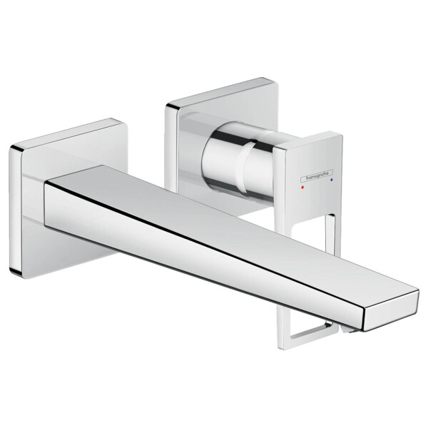 

Смеситель для раковины HANSGROHE Metropol однорычажный с дугообразной ручкой и изливом 225 мм, настен. монтаж, хром