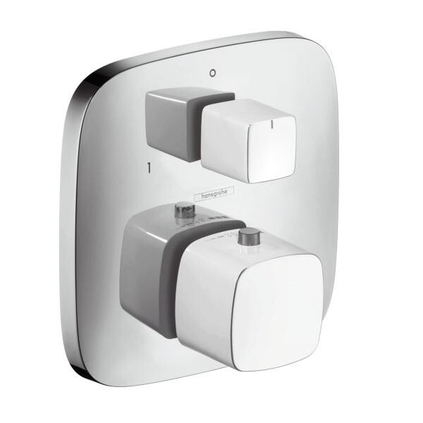 

Смеситель-термостат Hansgrohe PuraVida хром-белый