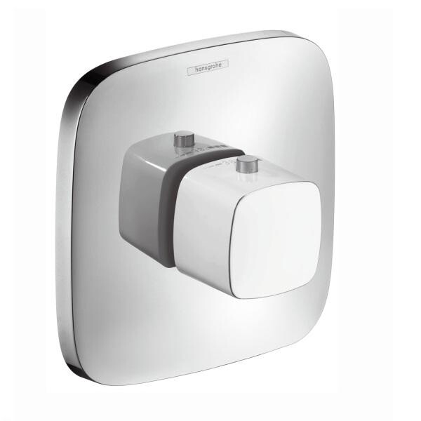 

Смеситель-термостат Hansgrohe PuraVida Highflow хром-белый