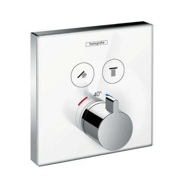 

Смеситель-термостат для душа Hansgrohe ShowerSelect белый-хром, 2 потребителя