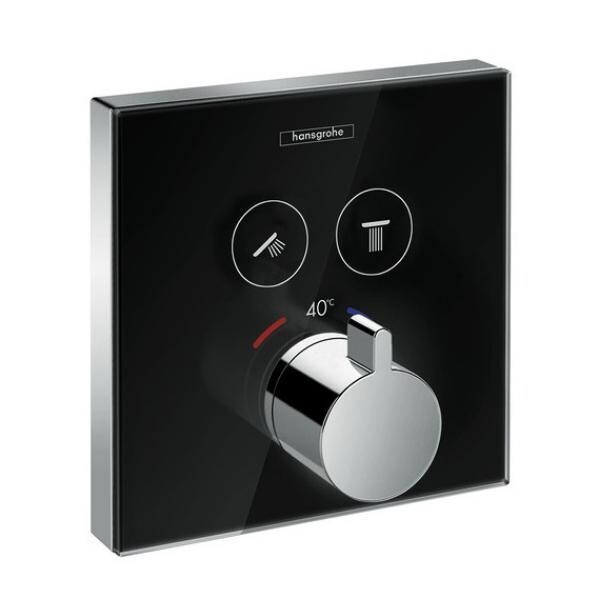 

Смеситель-термостат для душа Hansgrohe ShowerSelect черный-хром, 2 потребителя