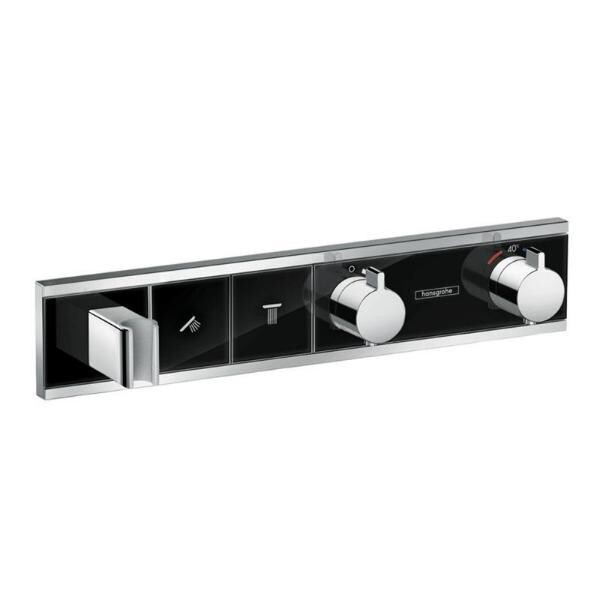 

Смеситель-термостат для душа Hansgrohe RainSelect 2 кнопки, хром-черный