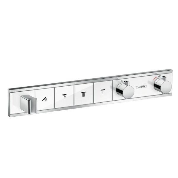 

Смеситель-термостат для душа Hansgrohe RainSelect 4 кнопки, хром-белый
