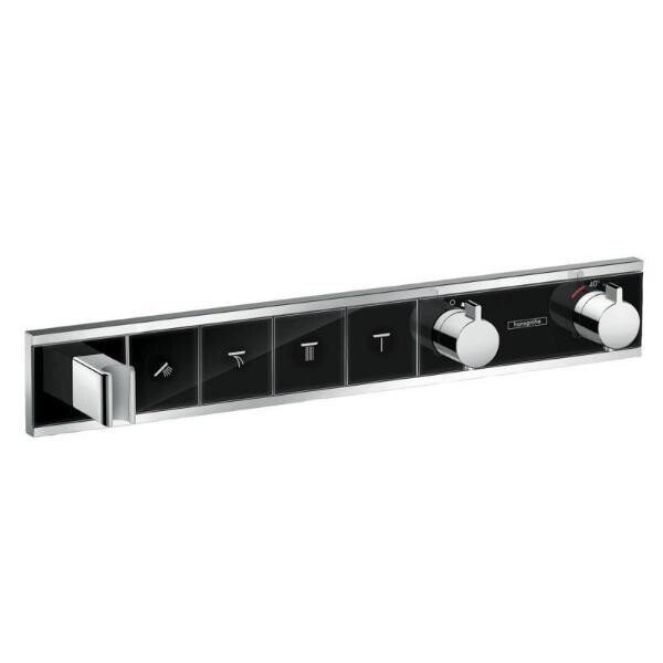 

Смеситель-термостат для душа Hansgrohe RainSelect 4 кнопки, хром-черный