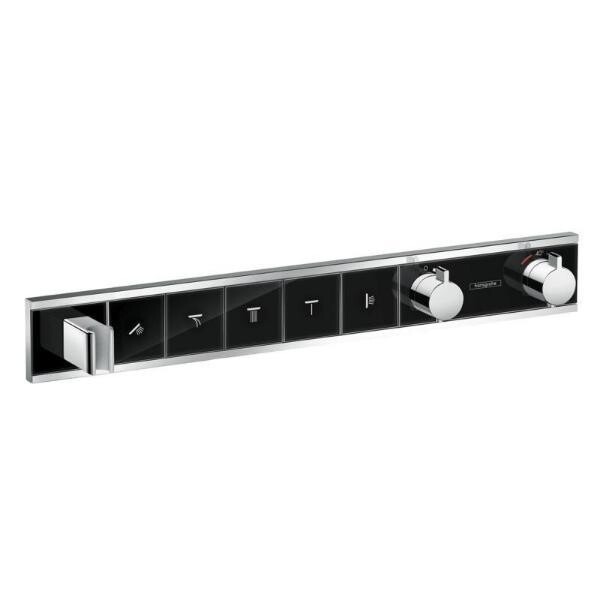 

Смеситель-термостат для душа Hansgrohe RainSelect 5 кнопок, хром-черный