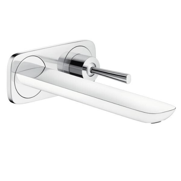 

Смеситель настенный для раковины Hansgrohe PuraVida белый, вынос 225 мм