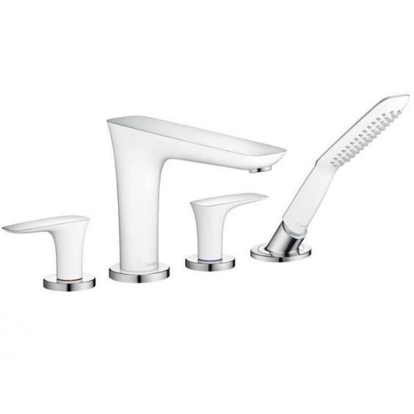 

Смеситель для ванны и душа Hansgrohe PuraVida белый, на 4 отверстия
