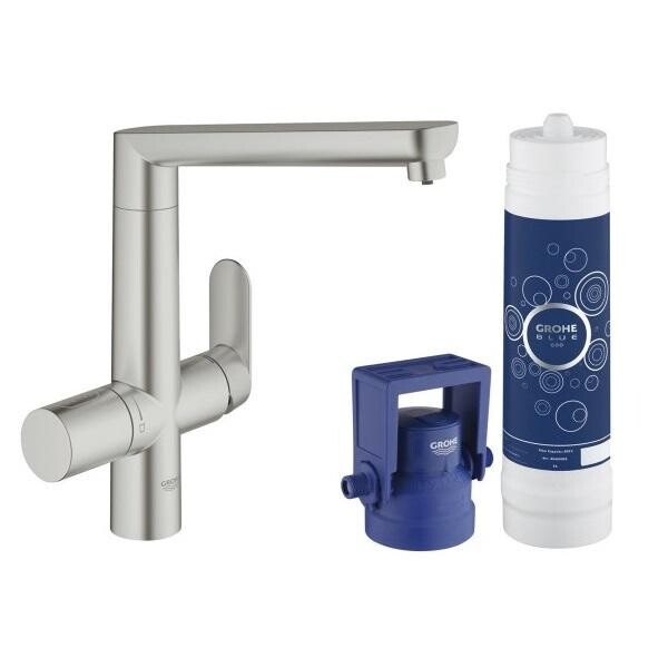 

Смеситель для кухни Grohe Blue K7 Pure сталь