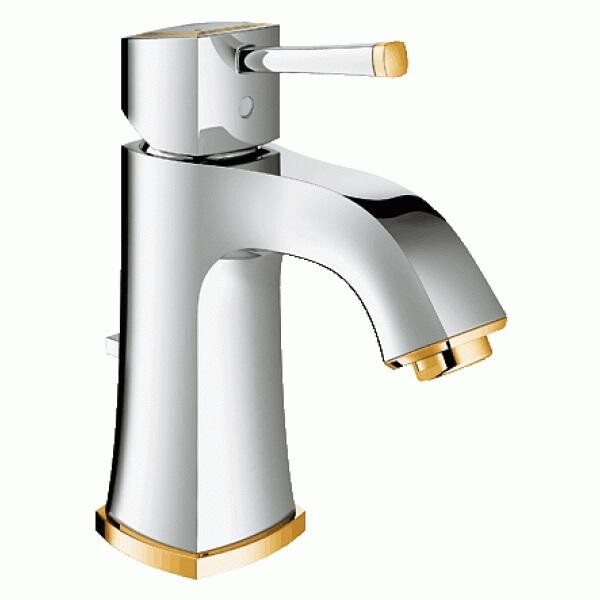 

Смеситель для раковины Grohe Grandera с донным клапаном, хром-золото