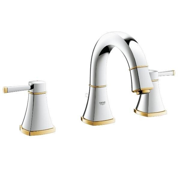 

Смеситель для раковины на 3 отверстия Grohe Grandera, хром-золото