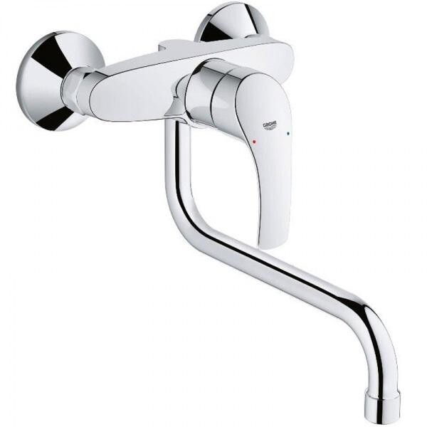 

Смеситель кухонный настенный Grohe Eurosmart New