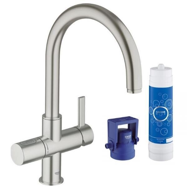 

Смеситель для кухни Grohe Blue Pure суперсталь