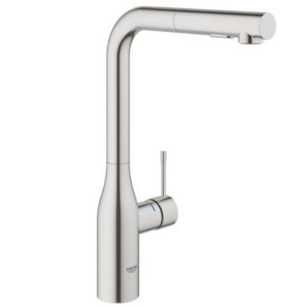 

Смеситель сенсорный для кухни Grohe Essence Foot Control, суперсталь