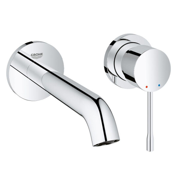 

Смеситель для раковины GROHE Essence New на два отверстия, однорычажный