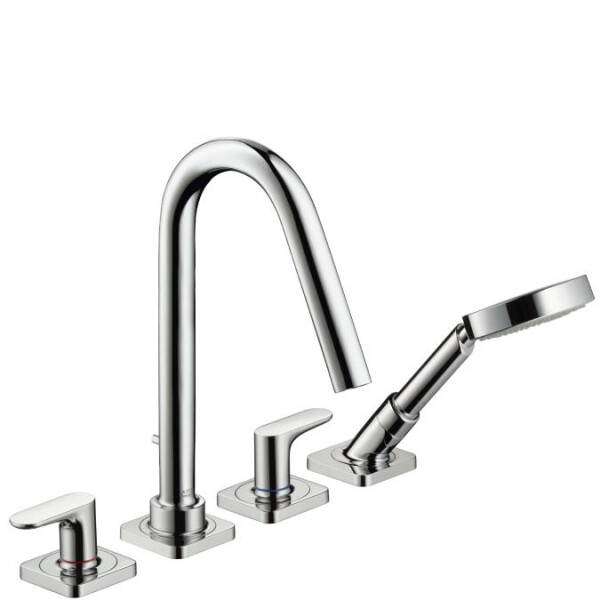 

Смеситель для ванны HANSGROHE Axor Citterio M двухвентильный, на 4 отверстия, монтаж на плиточный бортик