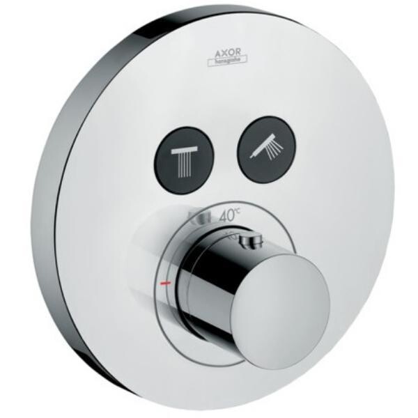 

Смеситель-термостат для душа Axor ShowerSelect Ø 170 мм, 2 потребителя, никель