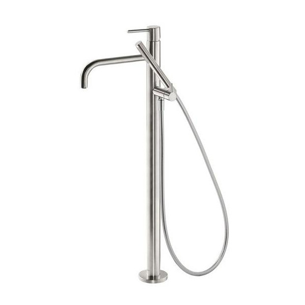 Смеситель напольный для ванны и душа Tres Study Exclusive сталь, длинный рычаг