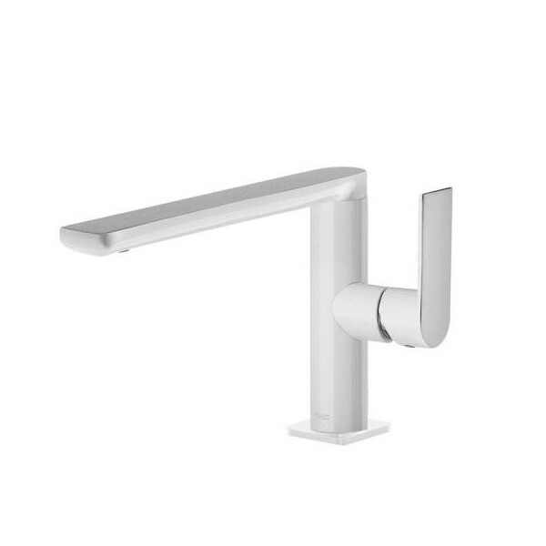

Смеситель для умывальника Tres Loft Colors 170 белый-хром, боковой рычаг