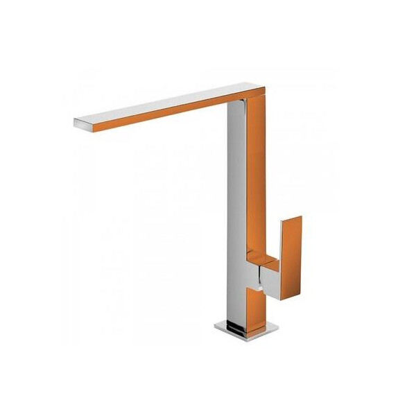 

Смеситель для кухни Tres Cuadro Exclusive 300 оранжевый-хром