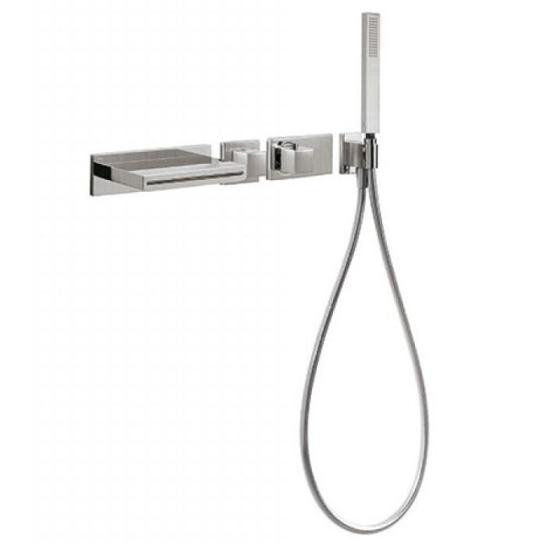 

Смеситель-термостат для ванны Tres Block System сталь, ручной душ 202.639.01