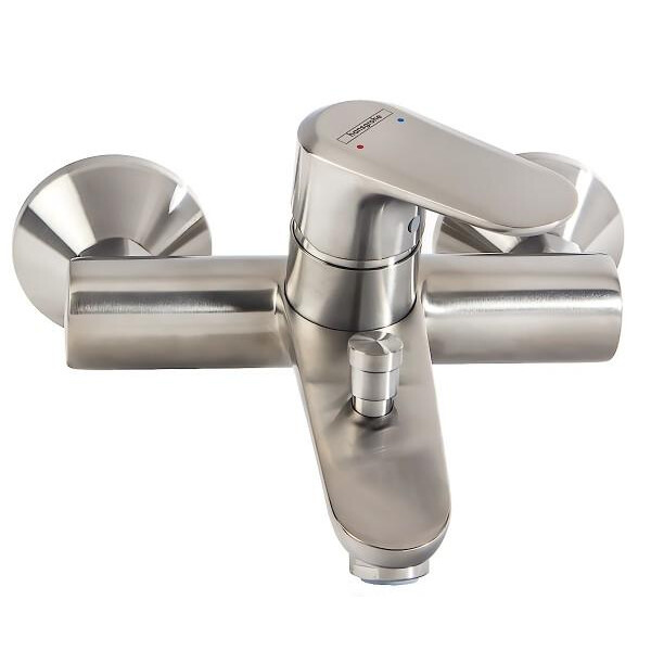 

Смеситель для ванны HANSGROHE Planis Steel Optic однорычажный