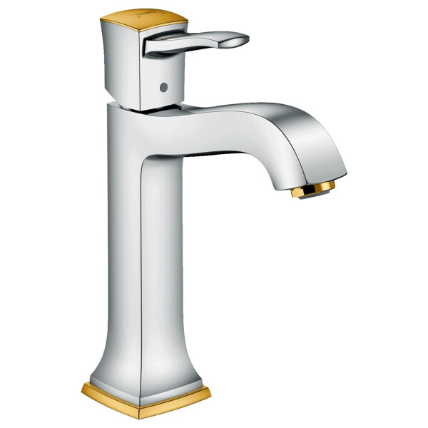

Смеситель для раковины HANSGROHE Metropol Classic однорычажный, хром/золото