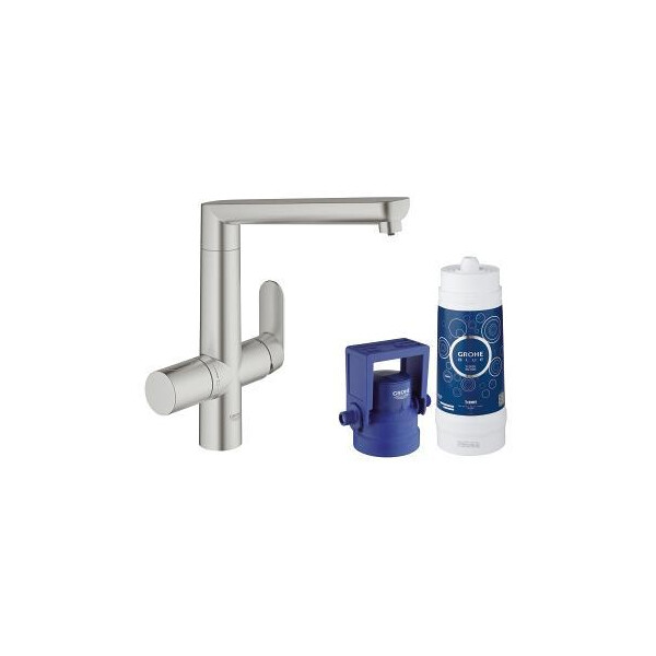 

Смеситель для кухни GROHE Blue K7 Pure однорычажный, стартовый комплект