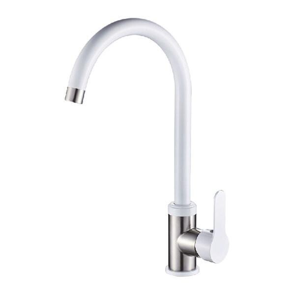 

Смеситель для кухни ZERIX LR74105W из нержавеющей cтали SUS304 (белый) LL1205