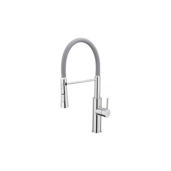 

Смеситель для кухни Frap F4452-6 серый с гибким изливом
