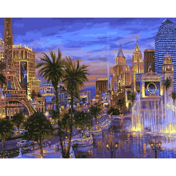 

Картина по номерам Вечер в Вегасе. Худ. Роберт Файнэл, 40x50 см., Babylon