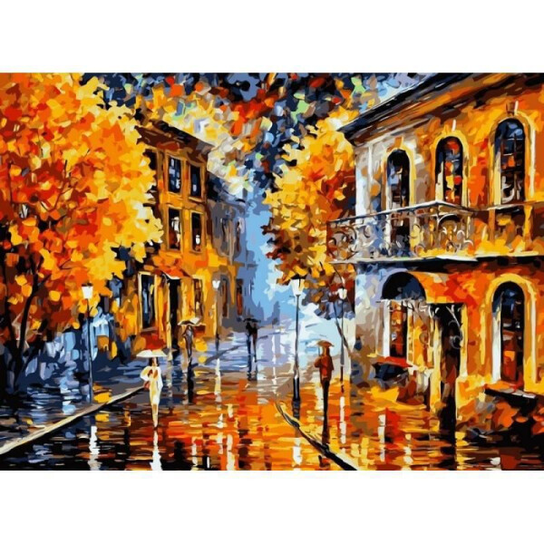 

Картина по номерам Осенний дождь. Худ. Леонид Афремов, 40x50 см., Babylon