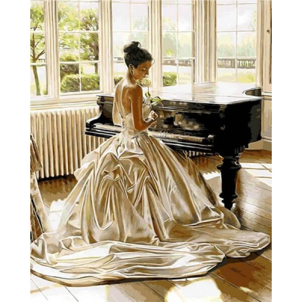 

Картина по номерам Девушка у рояля, 40x50 см., Babylon