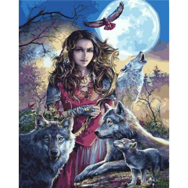 

Картина по номерам Покровительница волков, 40x50 см., Babylon