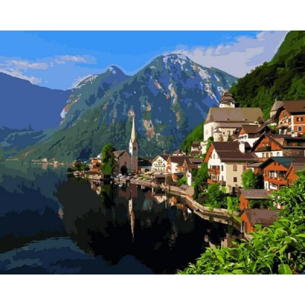 

Картина по номерам Озеро Хальштеттер Австрия, 40x50 см., Mariposa