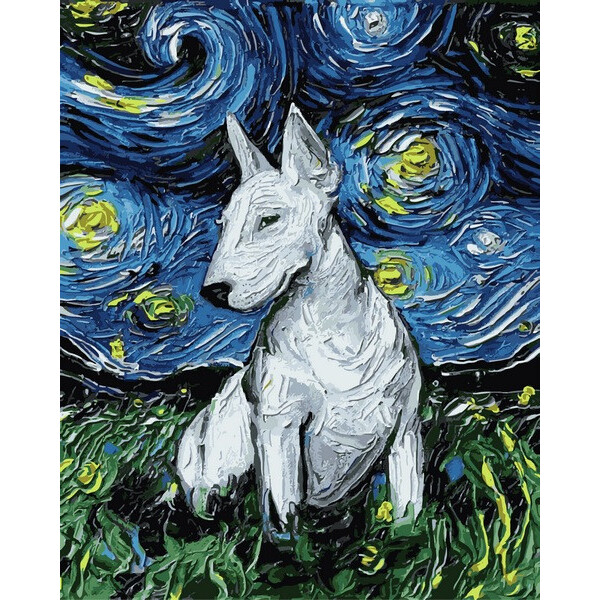 

Картина по номерам Звездный бультерьер, 40x50 см., Mariposa